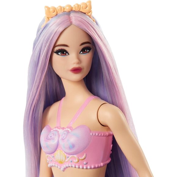 🆕Barbie Mermaid Doll with Pink & Lilac Fantasy Hair with Bodice & Lavender Tail - Picture 2 of 6